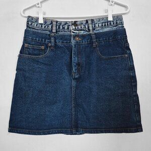 signature 8 mini denim skirt, L